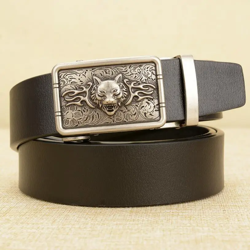 Мужской ремень из натуральной кожи с автоматической пряжкой|Мужские ремни| |