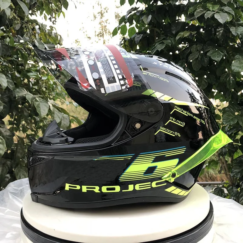 Мотоциклетный шлем флуоресцентная линия Сертификация ECE оригинал | Автомобили и