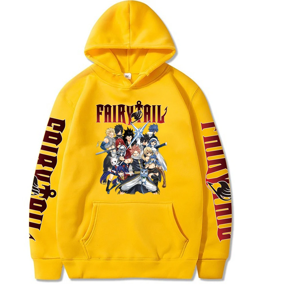 

Fairy Tail Unisex Hoodies Japanese Anime Printed Men's Hoodie Streetwear Casual Sweatshirts