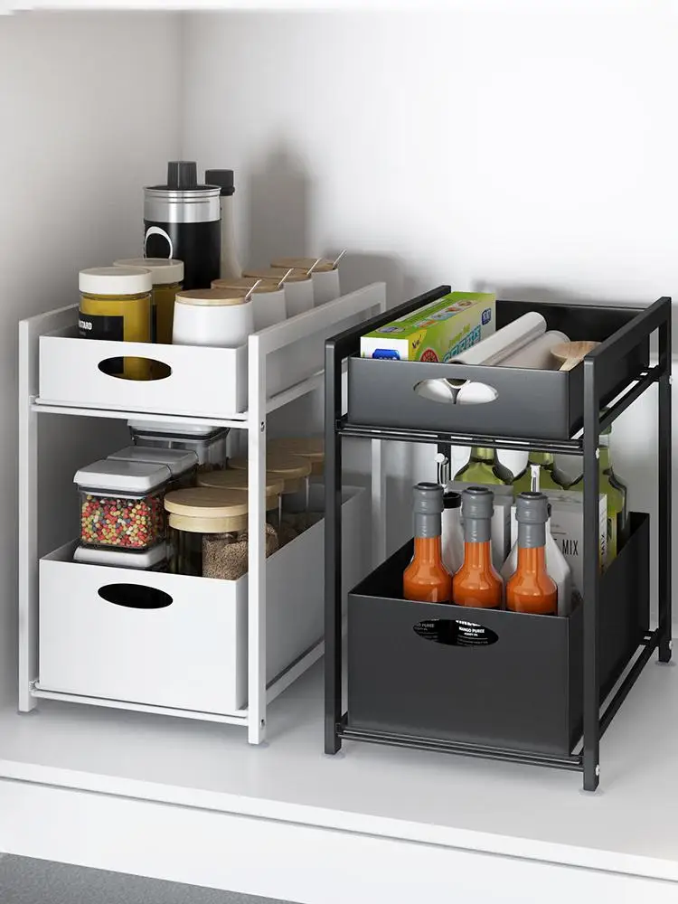 Стеллаж для хранения в кухонную раковину напольный многофункциональный