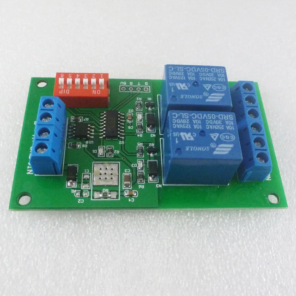 Двухканальное реле RS485 5 В/12 В/24 В постоянного тока модуль Modbus RTU PLC - купить по