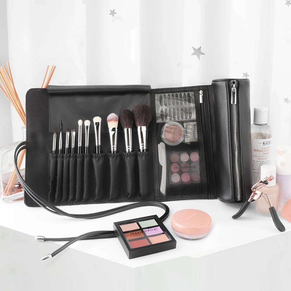 

Косметичка для путешествий, чехол для кистей для макияжа для женщин и девушек, сумка для хранения теней для век и румян, пылезащитный органа...