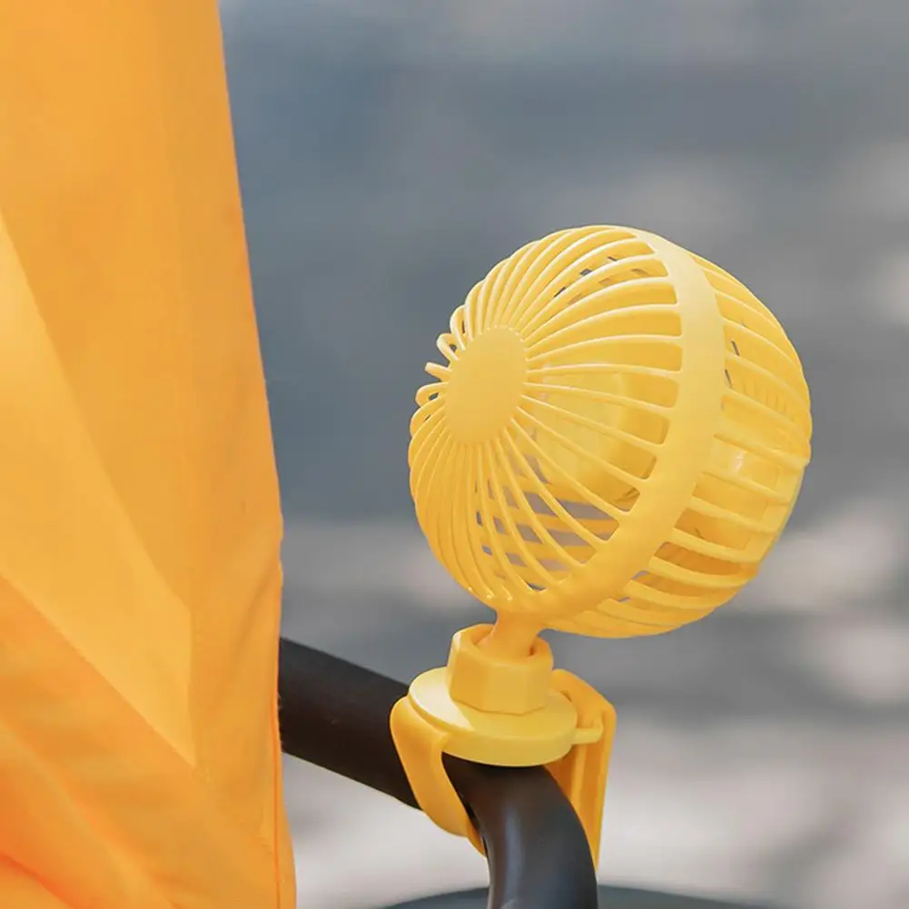 

4 colour 2000mAh Portable USB Fan Clip-on Type Rechargeable Rotation Cooling Mini Fan Desk 360 Adjustable Clip-on Degree Fa B9M0