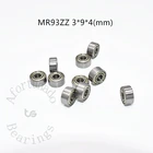 Подшипник MR93ZZ 3*9*4 (мм), металлический герметичный Миниатюрный подшипник ABEC-5, подшипник из хромированной стали MR93 MR93ZZ, 10 шт.