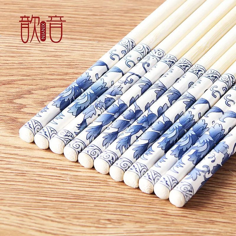 100 пар палочки для еды китайские Классические бамбуковые кухонный ресторан