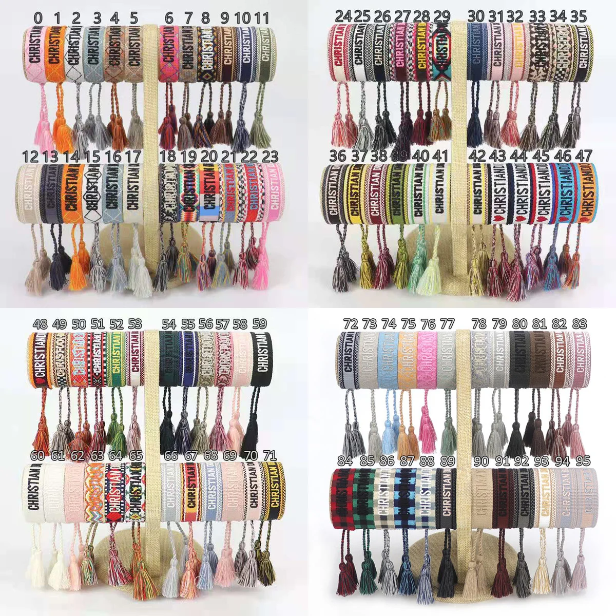 

New Woven Bracelet For Women Adjustable Rope Bracelet Letter Embroidery Friendship Couple Box Bracelets Gifts