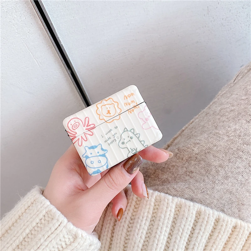 Cute Soft Headphone Cover for AirPods Case Animal Dinosaur Apple Airpods pro Shockproof Earphone Accessories | Электроника