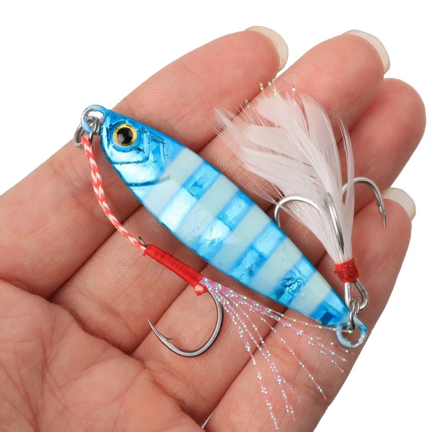 

3/4PCS Metal Cast Jig Spoon Fishing Lure Luminous Shore Casting Jigging Lead Fish Sea Bass Lure Artificial Bait Fishing Tackle