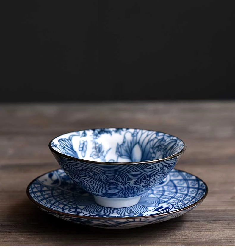 1 шт.! WIZAMONY Буе и белый китайский фарфор чайная чаша чашка чайный набор