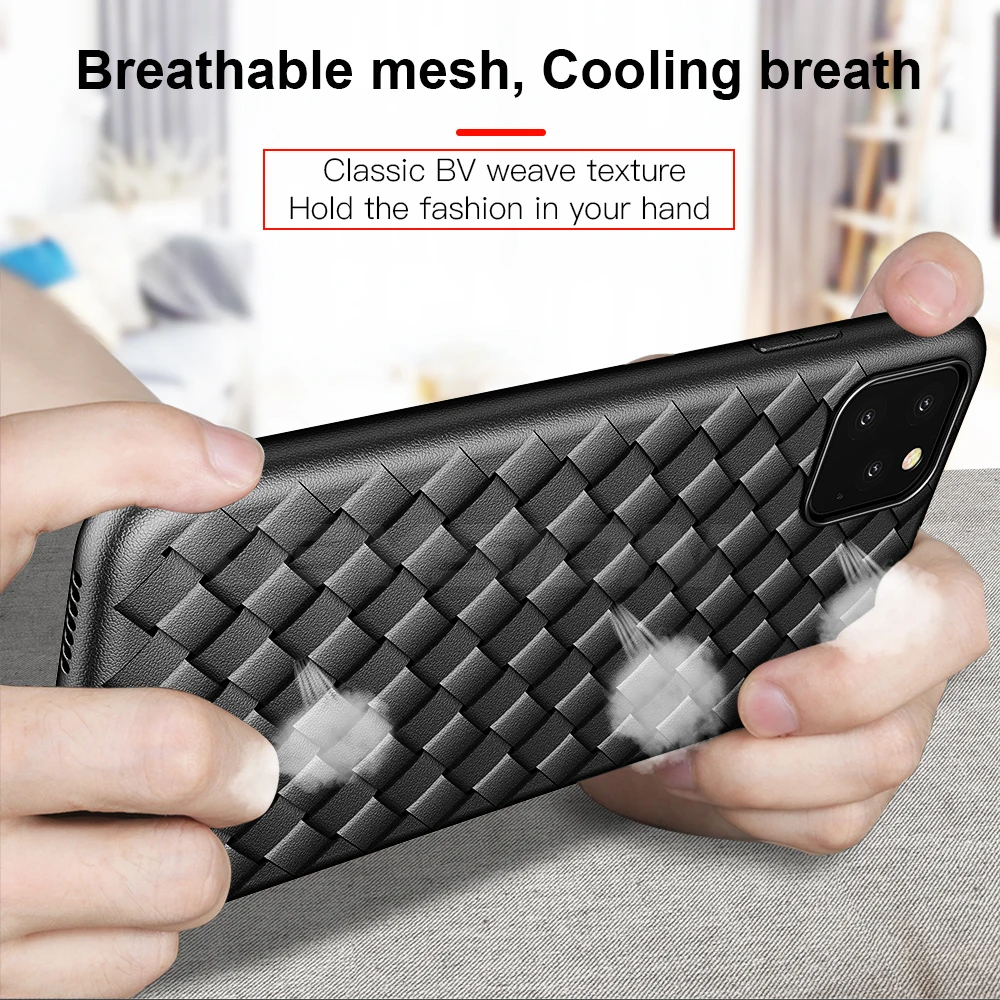 KEYSION Super Soft silicone Case for iPhone 11 Pro Max XS Luxury matte Grid back Phone cover XR 6s 7 8 Plus | Мобильные телефоны и