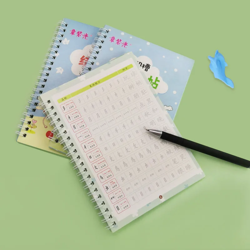 

New 4/8 Pcs of Children's Magic Books Reusable 3D Calligraphy Copybook Learn Books English,Math,Drawing Magic Practice Copybooks