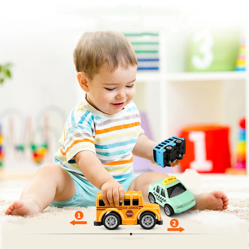 Модель автомобиля 8 шт. игрушечная Мобильная машина полицейский грузовик модель