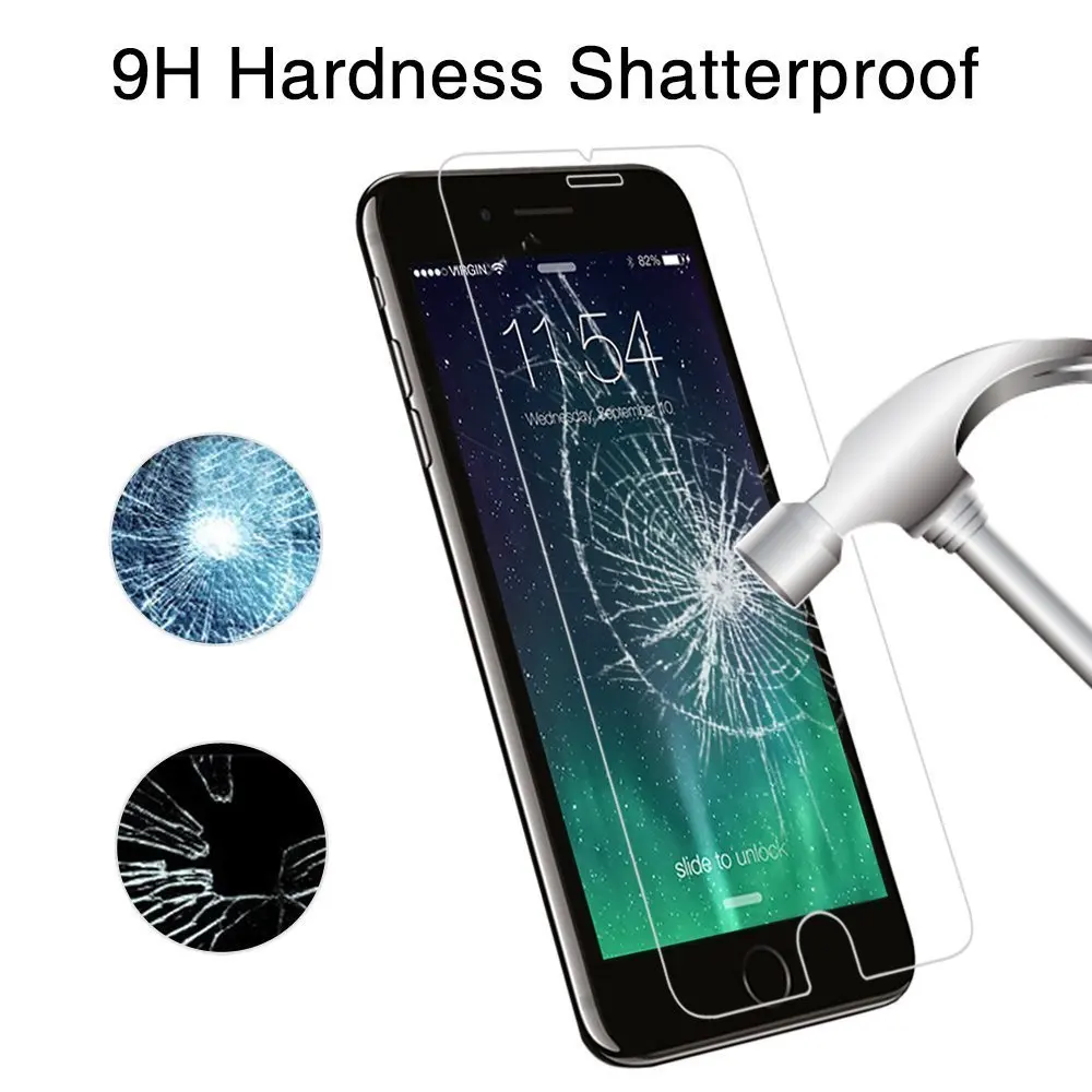 2 шт. 9H защитная пленка из закаленного стекла для iPhone 11 Pro X 10 8 Plus 7 6 6S 5S XR XS Max