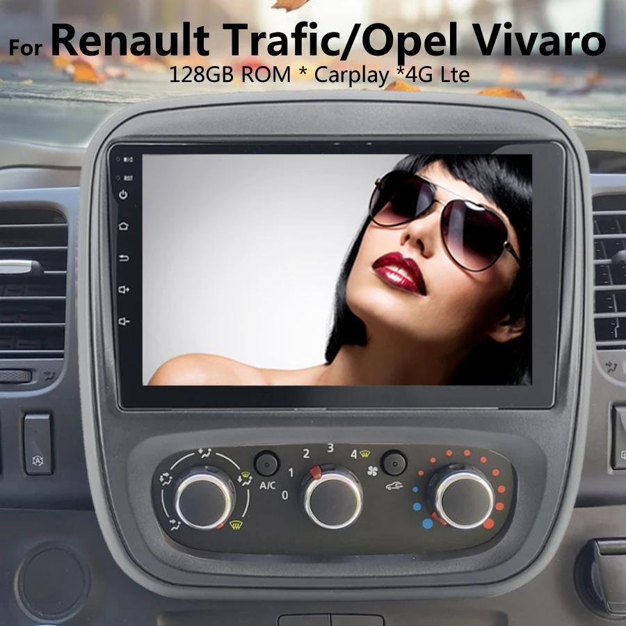 Автомагнитола на Android 13, мультимедийный видеоплеер для Opel Vivaro B Renault Trafic Fiat Talento Nissan Nv300, GPS Авторадио, головное устройство