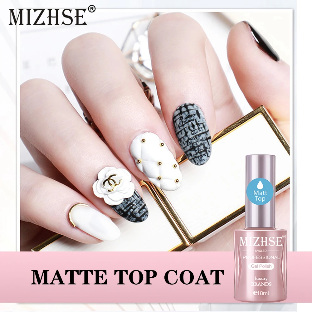 MIZHSE 1 шт. матовый лаки для ногтей Гель лак длительный УФ и светодиодной лампы полу