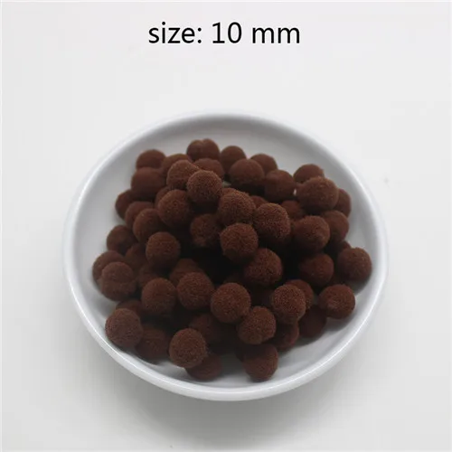 No 17 coffee 1600 шт 10 мм помпоны меховой плюшевый шар для рукоделия DIY ювелирных изделий для дома, свадьбы, украшения одежды, праздничные принадлежности для мероприятий - Цвет: No 17 coffee