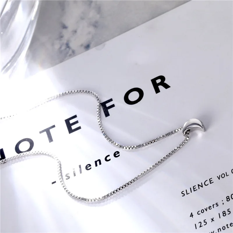 

925 Sterling Silver Moon Choker Necklace High quality Luxury Pendant For Women Jewelry Fashion Girl Gift X41