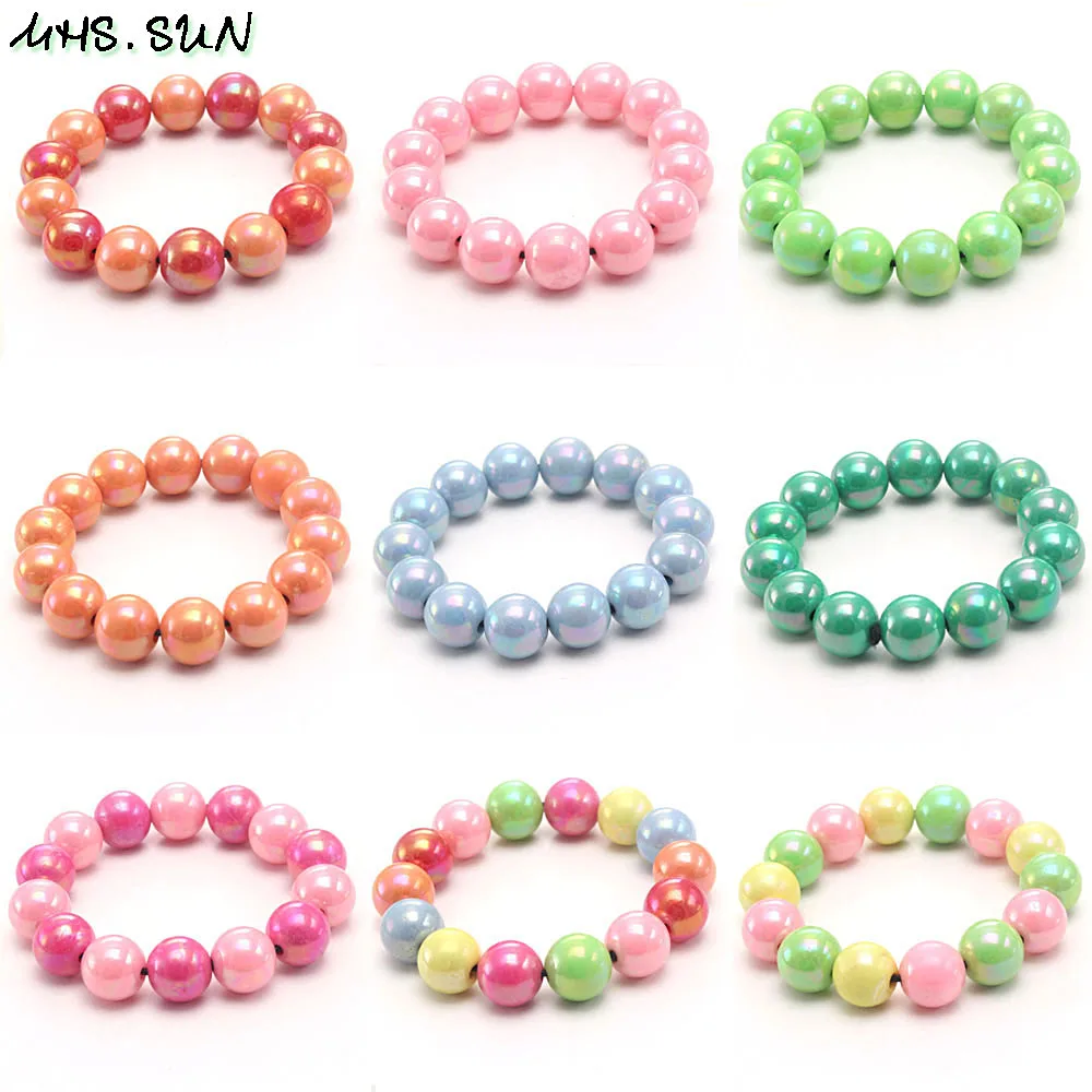 3 шт. детские браслеты с бусинами для девочек