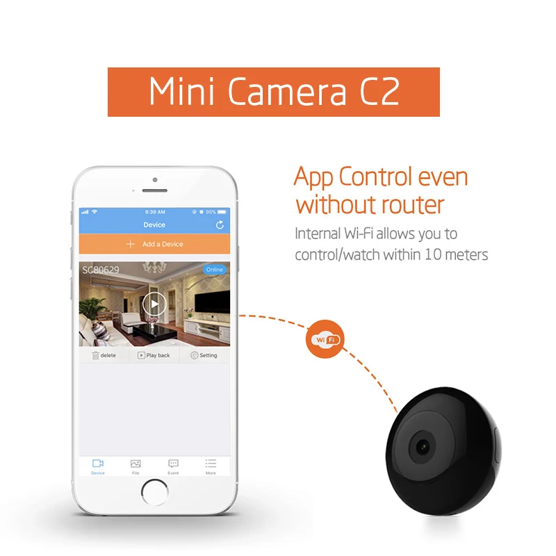 C2 Mini Camera HD 720p Wearable IP Motion Sensor Bike Body Micro DV DVR Magnetic Clip Voice | Электроника