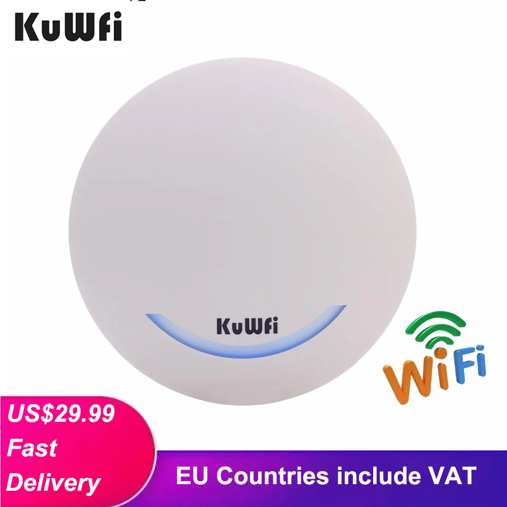 

Потолочный беспроводной AP маршрутизатор KuWFi, удлинитель Wi-Fi на 2,4 Мбит/с, 5,8 ГГц и ГГц, потолочный адаптер POE, маршрутизатор с поддержкой FIT/FAT