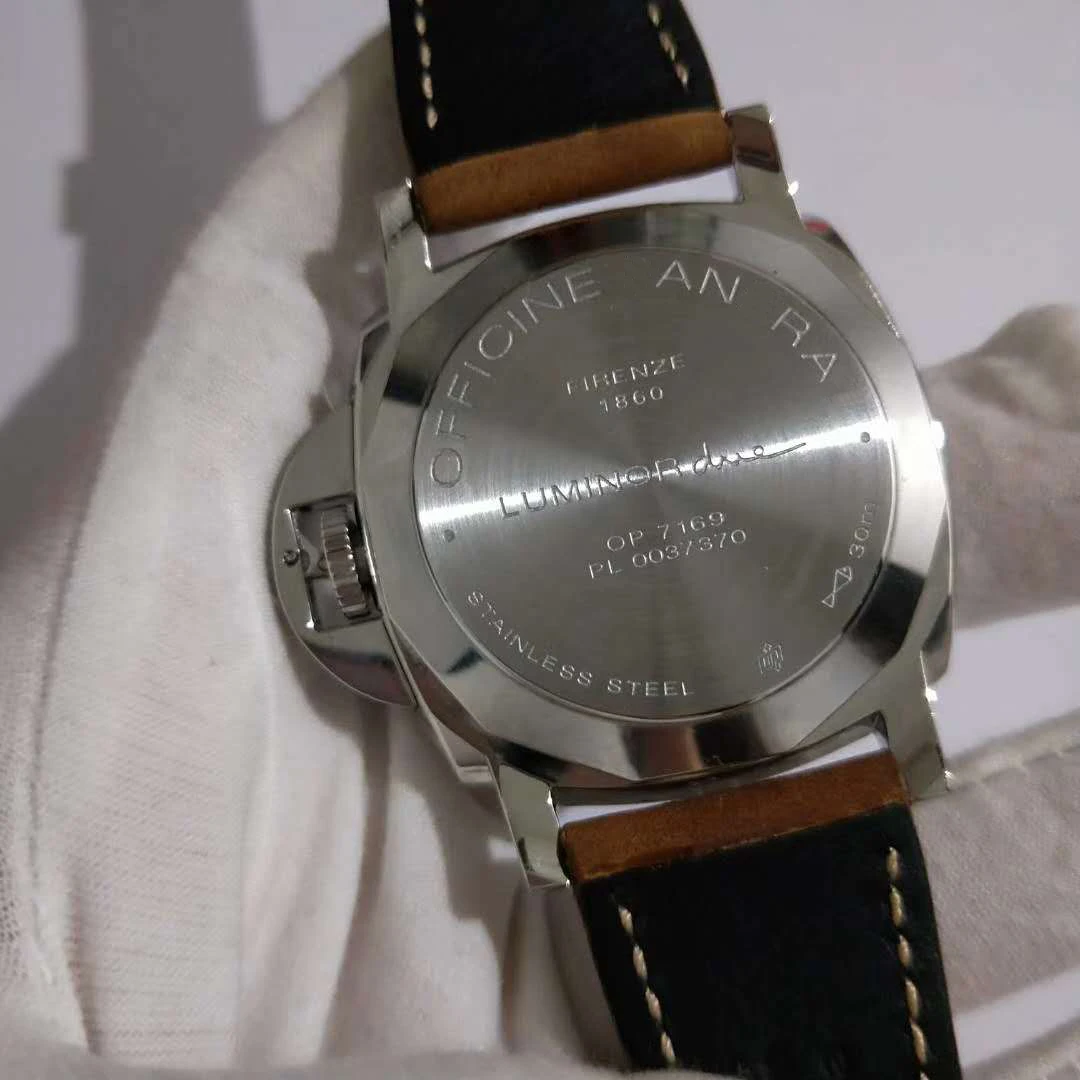 

Luxury Brand New Men Automatic Mechanical Stainless Steel Due 3 Days Luminous Atchaio Watches Brown Leather Watch 42mm