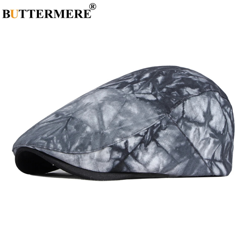 

Tie Dye Berets Hat Spring Summer Autumn Men Women Newsboy Cap Print Visor Cap British Vintage Peaked Flat Cap Duckbill Hat