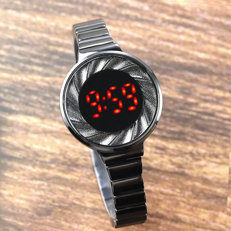 

Fashion Watches for Women Simple Stainless Steel Strap Digital Watch LED Electronic Clock Women's Bracelet Girls Gift Relogio