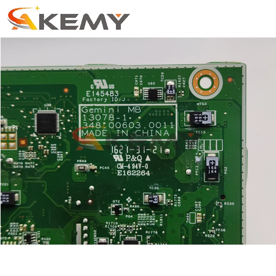

AKEMY For HP RP2 POS RP203 All-in-one laptop motherboard mainboard 13078-1 WITH SR1UT J1900 CPU TEST FULL 100%
