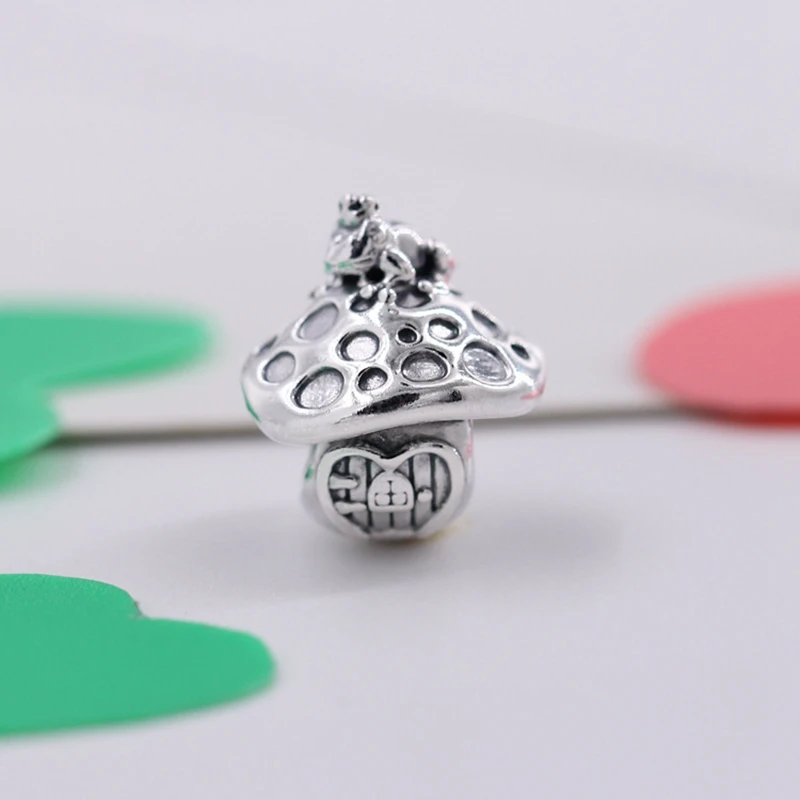 Mushroom House Beads European Original Pan Bracelet Frog Prince Fungus Charms Bead Cartoon Bangle for Women Jewelry Making Gifts | Украшения