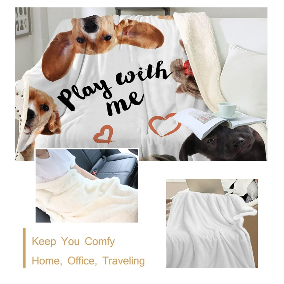 Постельное белье для домашних животных Коллекция собак шерпа одеяло 3D животное