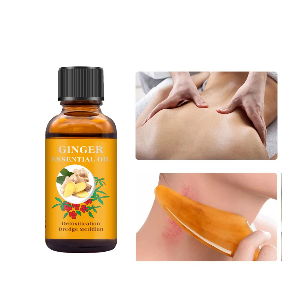 

30ml Natural Ginger Essential Oil Massage SPA Body Oil Moisturizing Skin Oi Improve Sleeping Skincare Massage Relax Skin Care