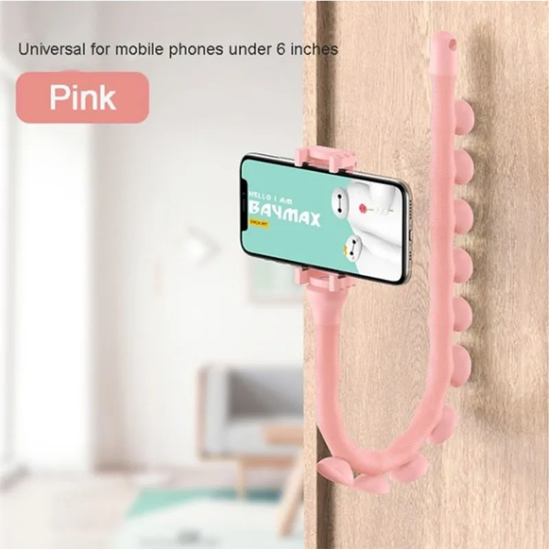Cute Caterpillar Lazy Bracket Mobile Phone Holder Worm Flexible Suction Cup Stand For Home Wall Desktop Bicycle |