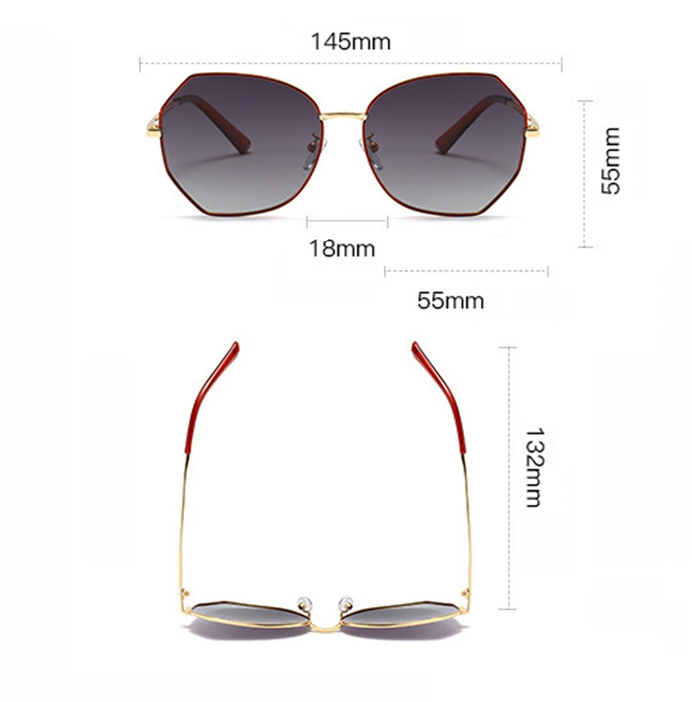 Модные мужские и женские поляризационные солнцезащитные очки с большой оправой