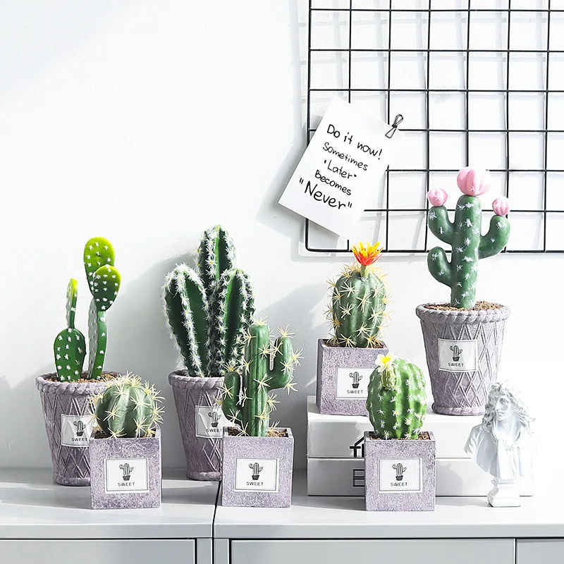

Nordic home decoration succulent cactus simulation plant potted ornaments artificial flowers and green plants indoor furnishings