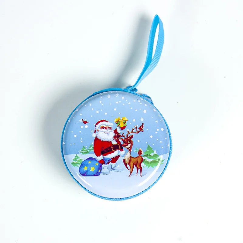 Navidad рождественские украшения для дома, рождественский подарок, сумка для монет, Рождественский Декор, год, Q - Цвет: F Blue