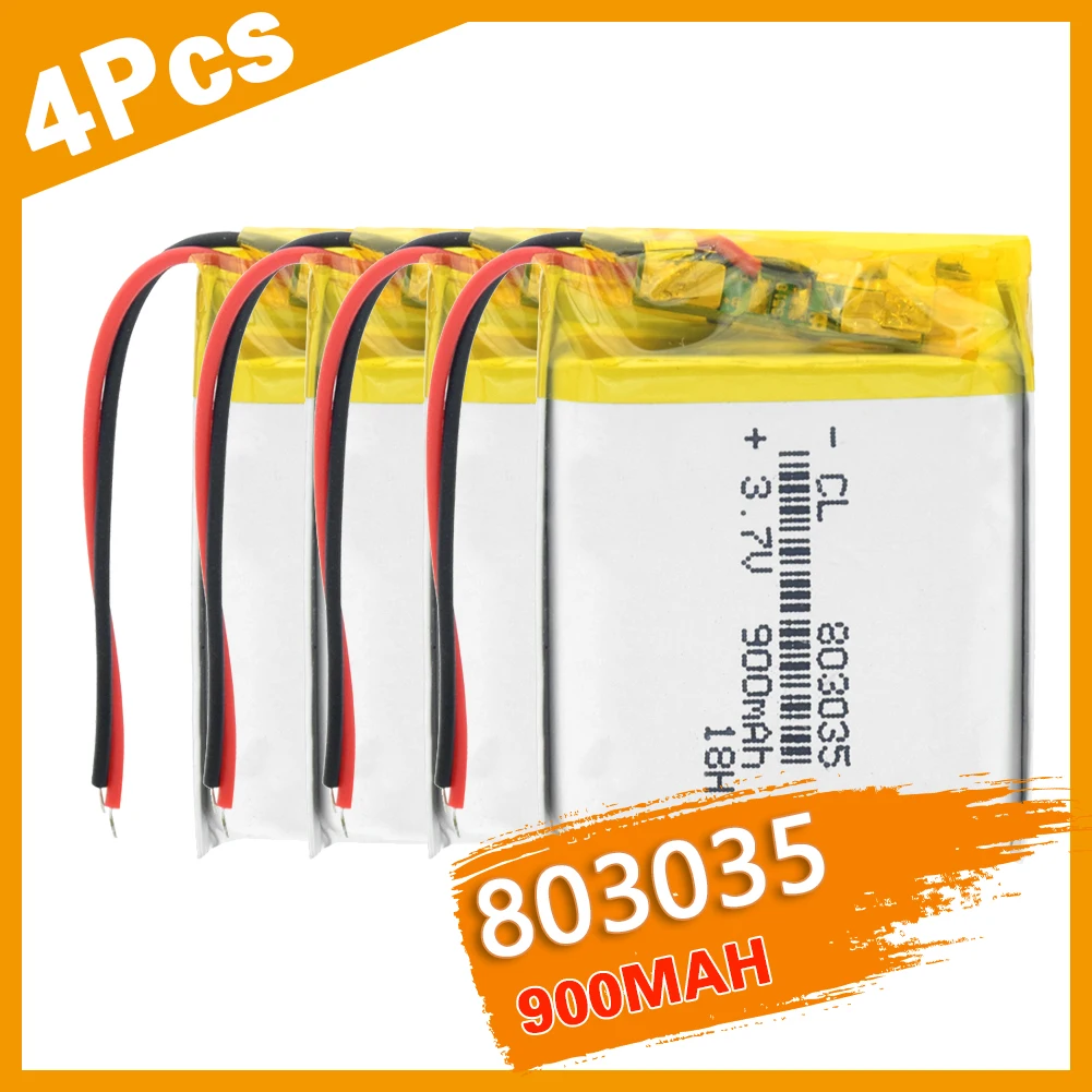 Фирменная Новинка 1 4 года P Перезаряжаемые литий полимерный Батарея 900 mah 3 7 V 803035
