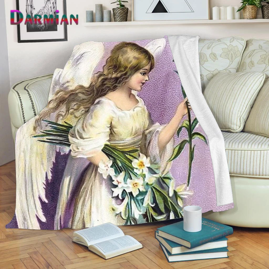 

Дармиан Ангел премиум-класса, стеганое одеяло, одеяло, способный преодолевать Броды для взрослых детей одеяло мягкий теплый спальня, плюшев...