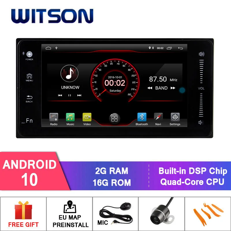 WITSON Android 10 0 2 Гб ОЗУ 16 флэш радио для автомобиля TOYOTA RAV4/COROLLA/VIOS авто стерео + DAB OBD TPMS