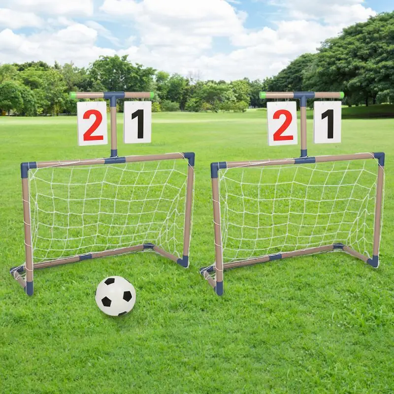 

79*35*56 см белый двойной гол Футбол Гол с 16 см мячом и насосом уличные спортивные игрушки для детей для игры HWC