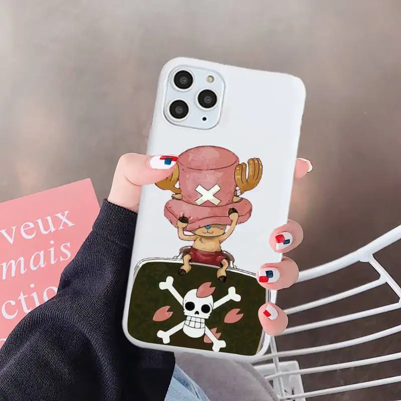 

cute Chopper one Phone Case White Candy Color for iPhone 6 7 8 11 12 s mini pro X XS XR MAX Plus