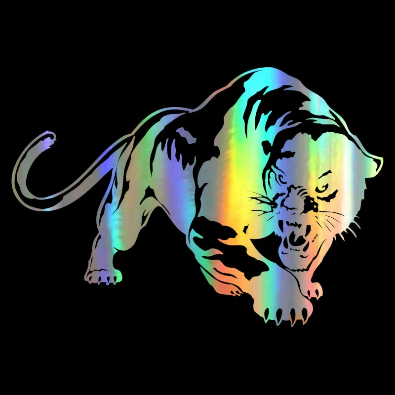 

Car Sticker Funny 3D Fiery Wild Panther Hunting on Car Stickers and Decals Rear Window Vinyl Car Styling KK 19.5*13.6cm