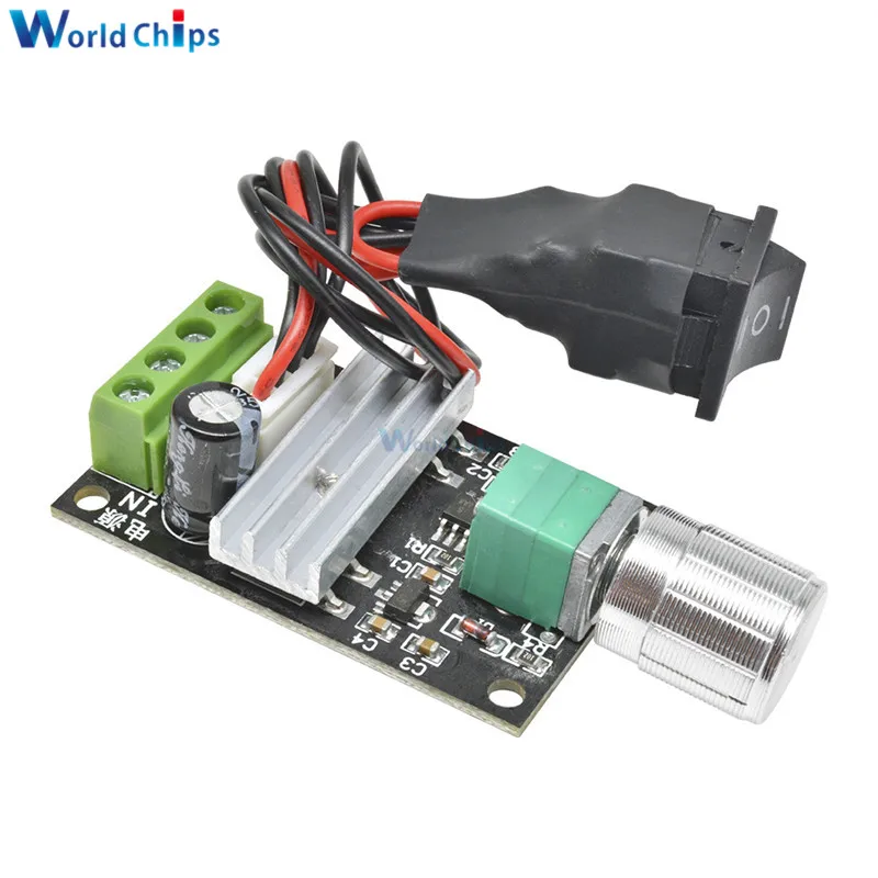 Регулятор скорости двигателя ШИМ регулятор переменной потенциометр вкл/выкл 6 в