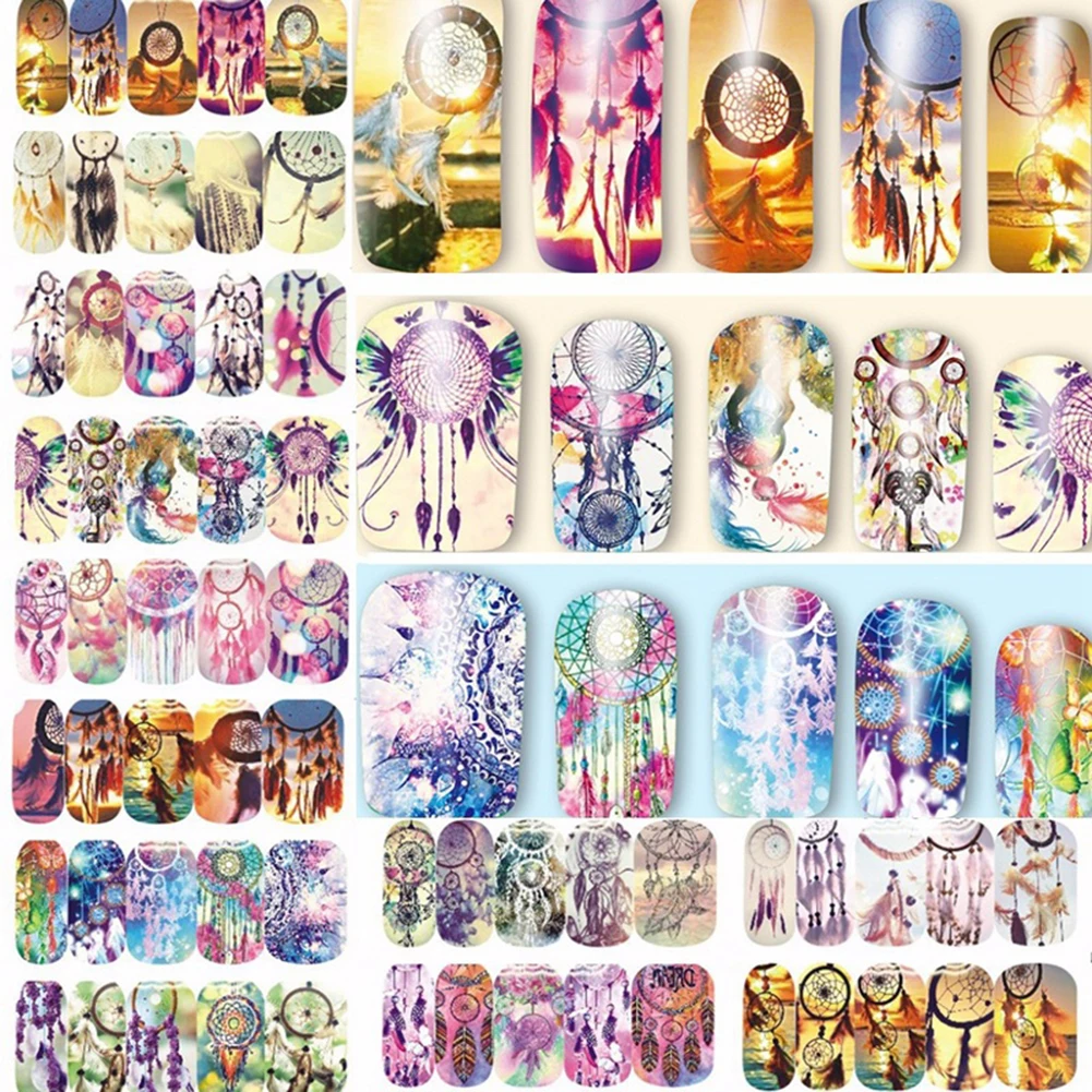 1 Big Sheet Water Transfer Dream Catcher Series Nail Art Sticker DIY Decal Decor | Красота и здоровье