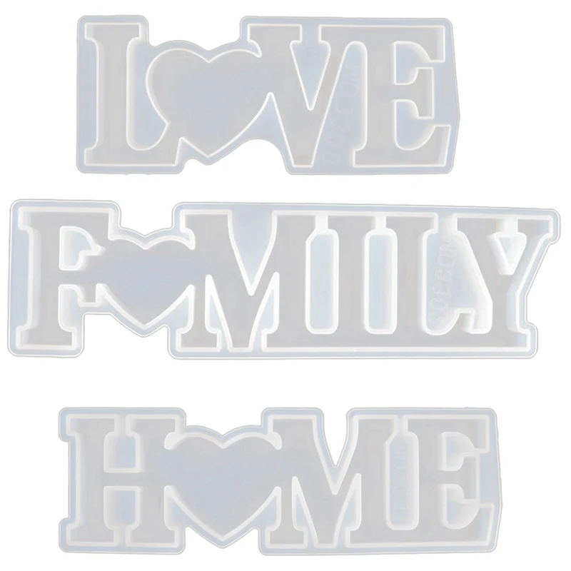 

English Word Mold DIY Handmade Crystal Glue Mold Letter Love Silicone Home Making Mold
