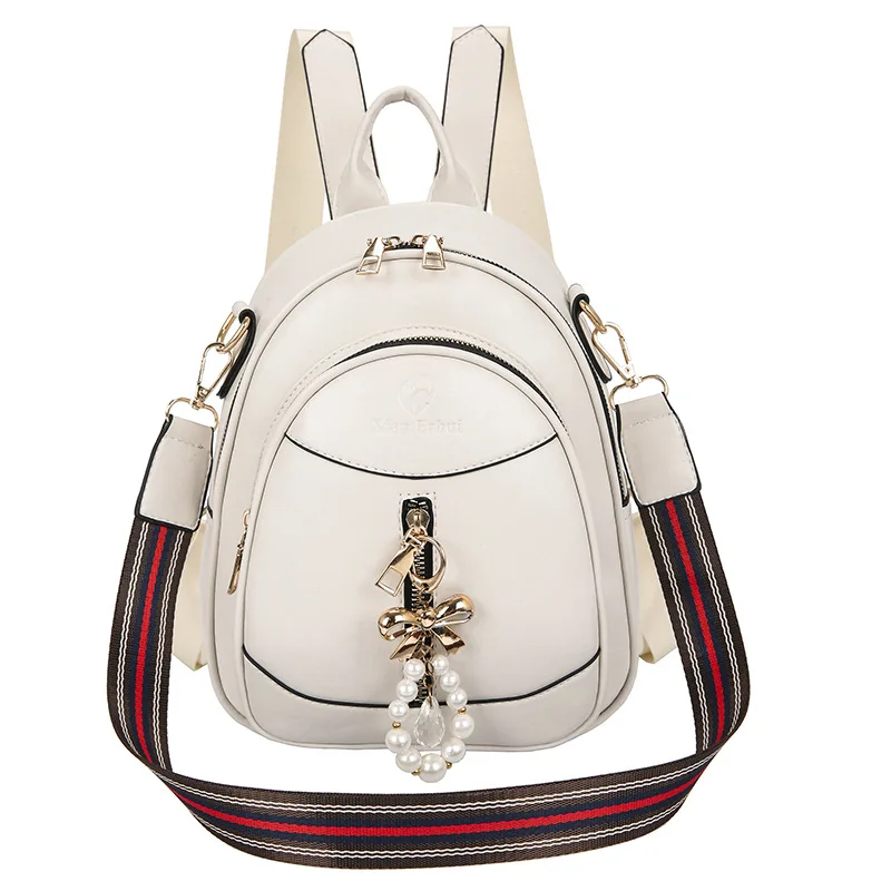 

Women's Backpack 2021 New Version of The Tide One-shoulder Slant Lady Bag Two-shoulder Bag The PU Leather Three-use Bag