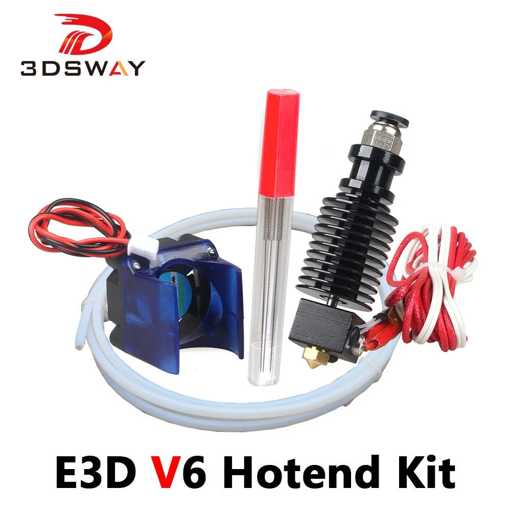 3DSWAY 3D принтеры Запчасти hotend e3d v6 набор 0 4/1 75 мм 12V 24V с охлаждающим вентилятором