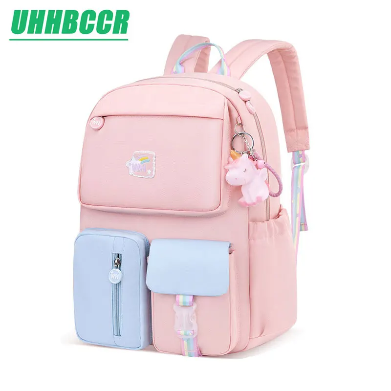 Модные радужные школьные ранцы на ремне в Корейском стиле для девочек-подростков