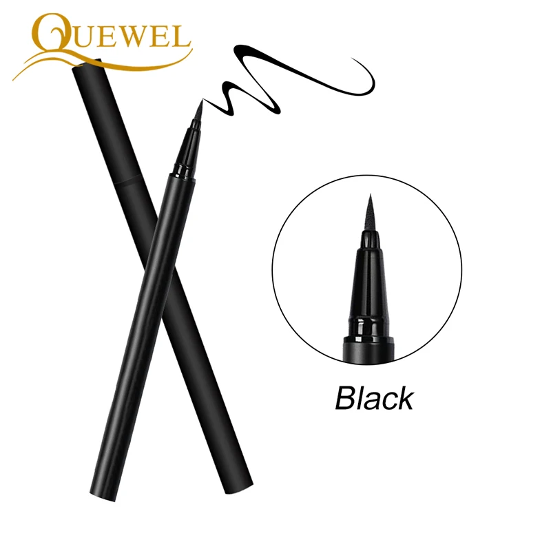 Черная Подводка для глаз Quewel быстросохнущая гладкая подводка карандаш клей