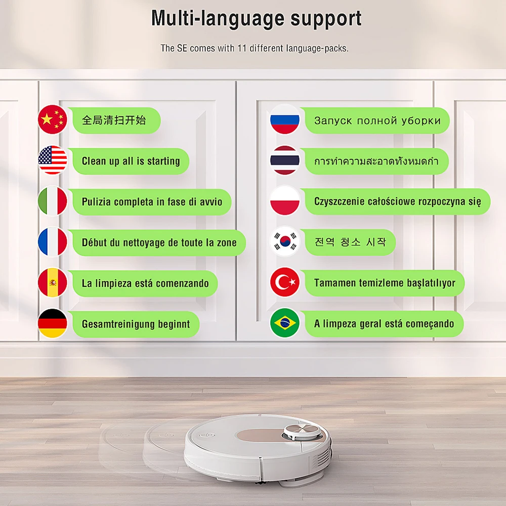 

VIOMI SE Robot Vacuum Cleaner Smart Mapping Y-type Electric Mop, Mijia APP Control Wet Mopping Floor Carpet, 5 Maps 7 Schedule