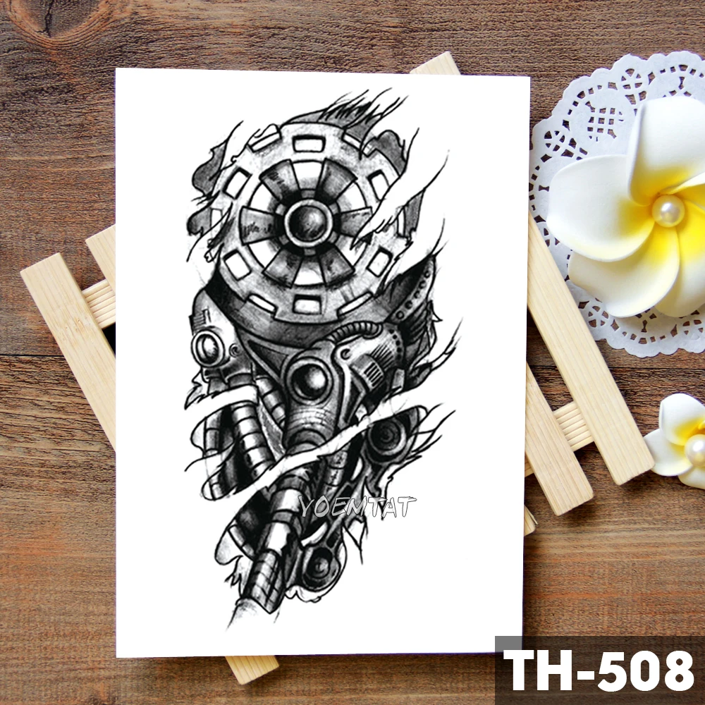 Бионическая Механическая Экипировка для рук Скорпион временная татуировка